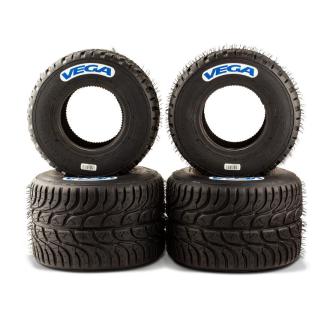 SET VEGA W6 rain tires (2 × 4.20 + 2 × 6.00)