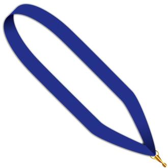 Collier médaille bleu 22 mm