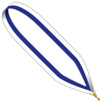 Medaillen Band blau/weiß 22 mm breit