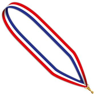 Medaillen Band rot/weiß/blau 22 mm breit