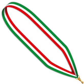 Medaillen Band green/weiß/rot 22 mm breit