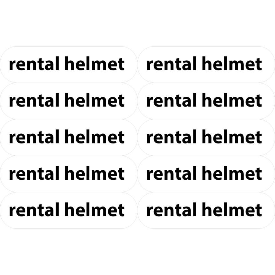 Sticker rental helmet