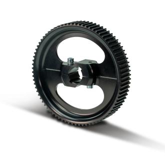 Split drive belt wheel, hard-coated for 30 mm axle