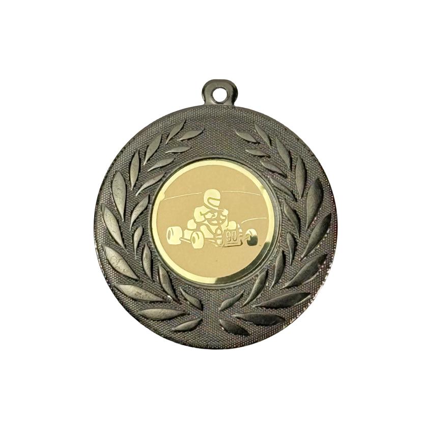 Medal black 50 mm