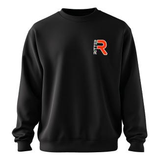 Custom unisex black sweatshirt with embroidered logo
