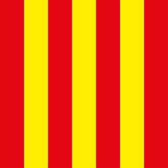 Flagge gelb-rot gestreift